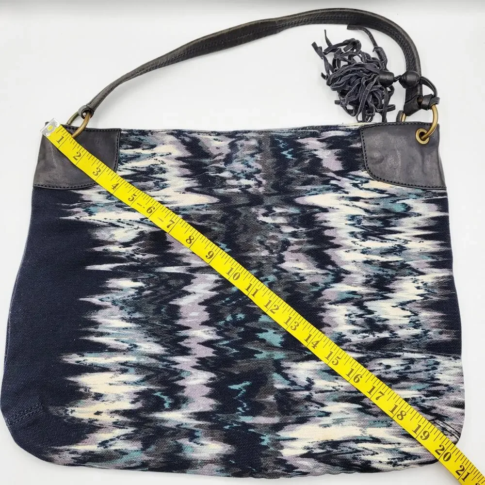Banana Republic Hobo Shoulder Bag Tie-Dye Watercolor Canvas Tapestry Design